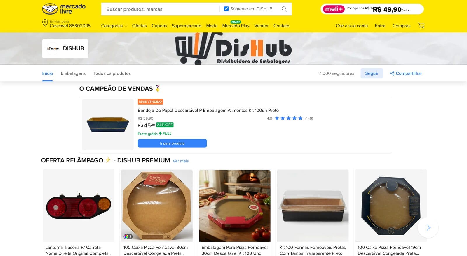 Página inicial: Dishub